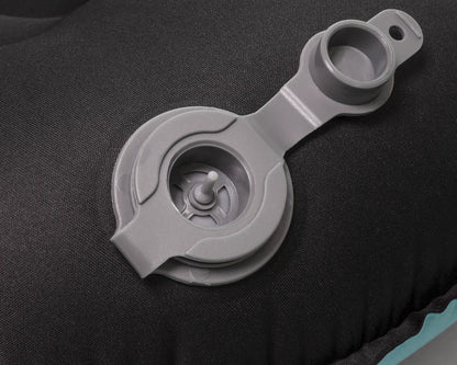 The Camp Pillow, two part valve inflation side open